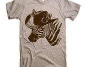 New Mens Zebra Outlaw T Shirt tee - American Apparel TShirt - XS S M L XL and XXL (28 Color Options)