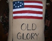 Primitive Patriotic Pillow Tuck Americana Folk Art Flag Old Glory Wallhanging Door Greeter Ornie