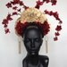 MADE TO ORDER Gold Fungus & Flower Headdress