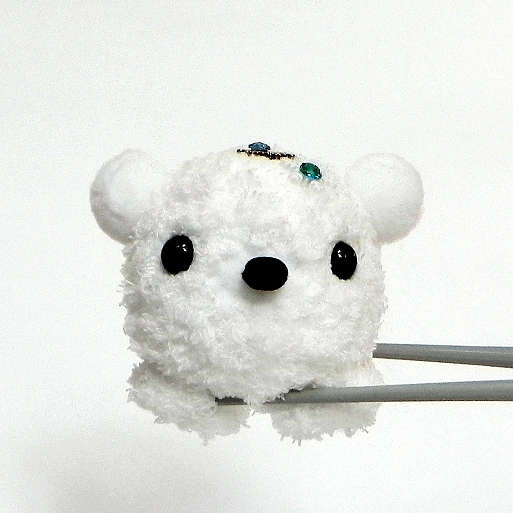 Amigurumi Snowball Bear MochiQtie - Crochet amigurumi animal mini stuffed toy  doll