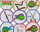 Teenage Mutant Ninja Turtle Inspired Party Circles, TMNT Birthday Party Decor - PRINTABLE