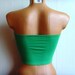 10% discount with code cvetinka10 Sport Bandeau Yoga Beach Bra Tube Top In Kelly Green And & Bright Neon Pink Bow CUSTOM MaDe