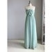 Bridesmaid chiffon Dress/one shoulder handmade flower gray dress/floor length/grey Prom/ party dress(B010)