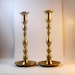 Antique Brass Candlesticks - over 7 inches high