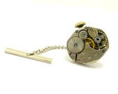 Watch Tie Tack. Mens Accessories for Suits and Neck Ties