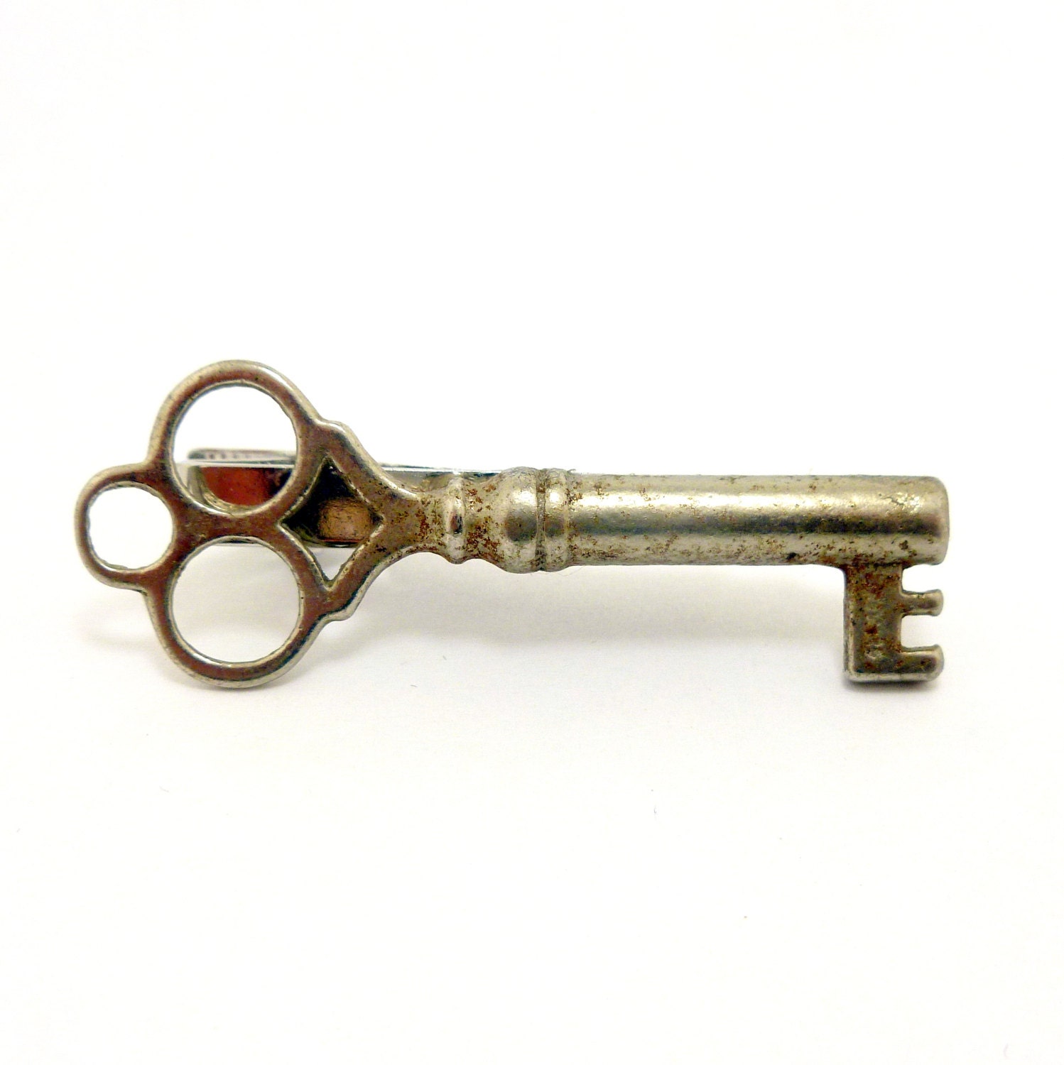 Skeleton Key Tie Clip, Steampunk Men's Tie Tack