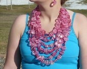Spring- Summer 2013-Lightweight Statement Necklace- Blue-Red-Lime-Pink-Clear-Orange Chunky Statement Necklace - Super Statement Necklace