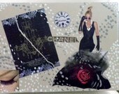 Assemblage decoupage box with high fashion mood  Great for your jewelry or on a table as decor