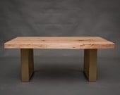 Reclaimed Oak COFFEE TABLE - Live Edge - Natural - Unique