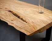 Reclaimed Elm COFFEE TABLE - Live Edge - Hardwood - Unique
