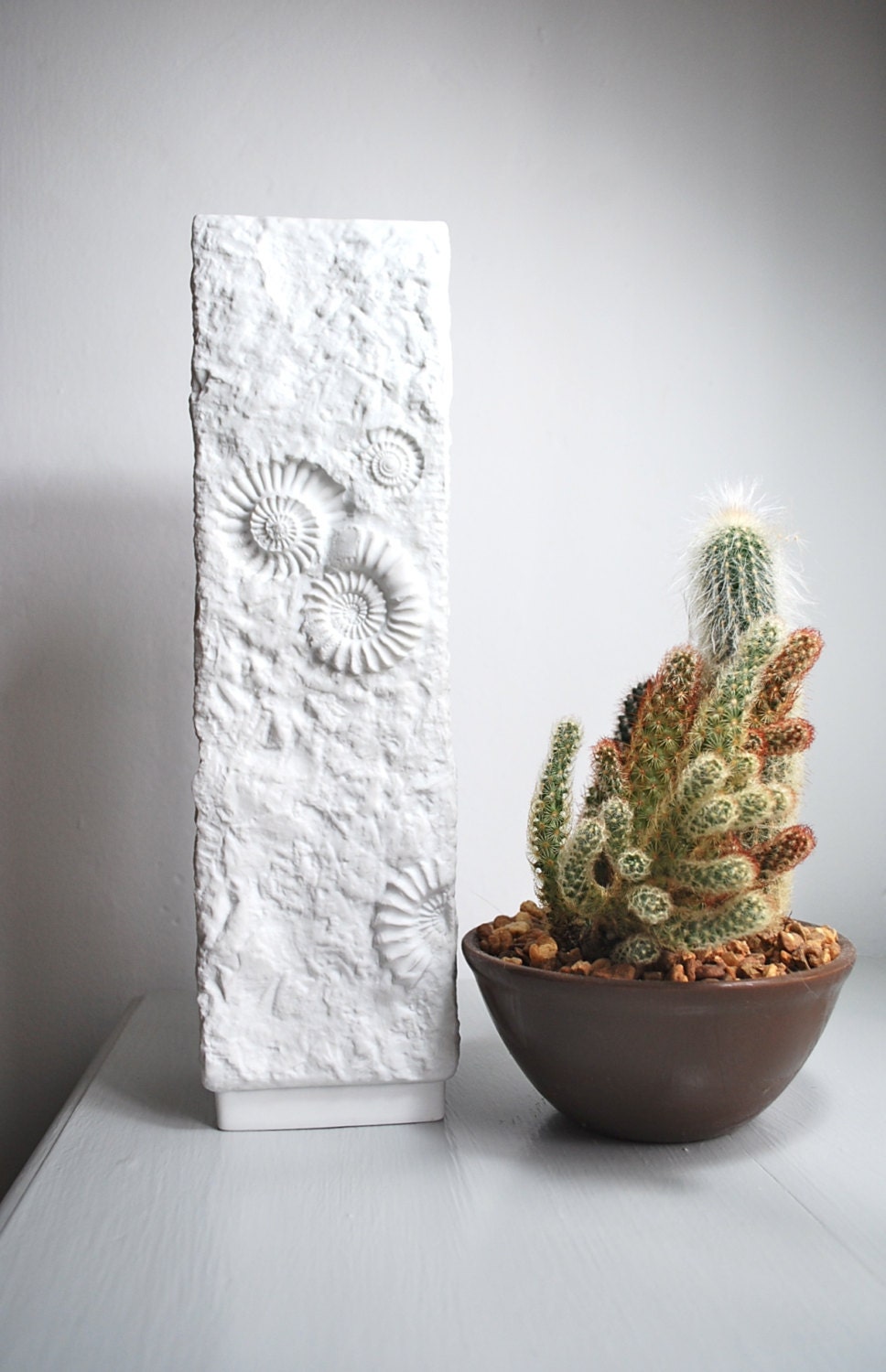 SALE Massive Modernist Matte White Porcelain Art Vase Kaiser Germany