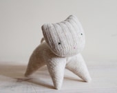 one of a kind handmade wool kitten plush