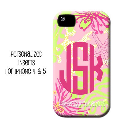 Personalized iPhone 4 or iPhone 5 Inserts