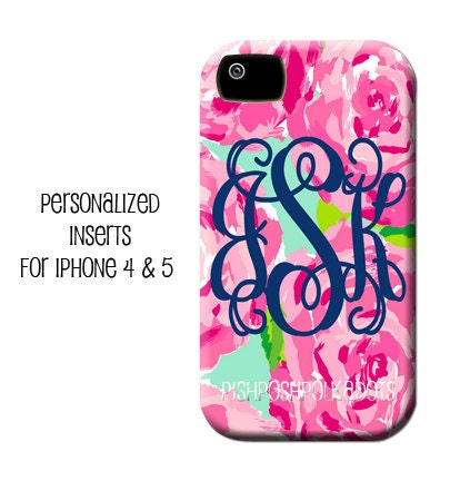 Personalized iPhone 4 or iPhone 5 Inserts