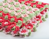 Crochet Pattern Spring Flowers Baby Blanket PDF Instant Download