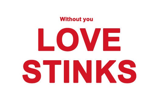 Beating Cards-greeting cards with humor Valentine Cards Love card Love Stinks FILE