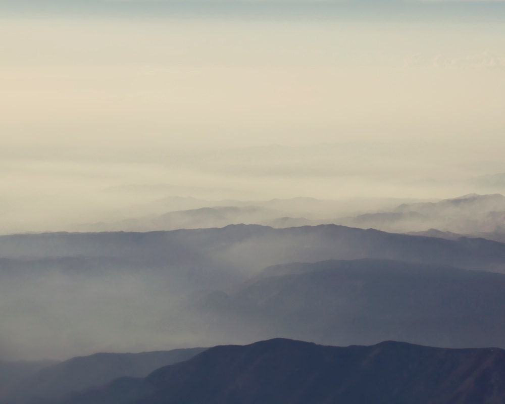 Faith and Wings - Mountains and Fog Landscape Photography 5x7