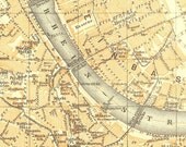 1921 City Map of Basel, Switzerland,  Karl Baedeker Street Plan