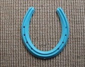 Painted hanging horseshoe, holes drilled, any color, ready for your project.  MADE TO ORDER