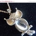 Cute Vintage Owl Rhinestone Necklace Pendant 1960's Retro Collectible Accessory