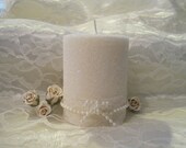 Diamond Dust Natural Soy Pillar Wedding Candle
