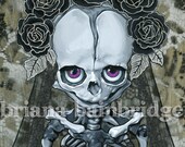 Child Santa Muerte archival signed print on paper