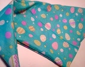 Easter Dog Bandana: Blue Spring Pet Scarf with Easter Eggs