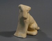 Vintage Ceramic Yellow Terrier Planter