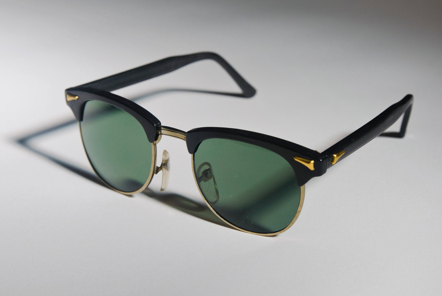 Black And Gold Clubmaster Sunglasses A34