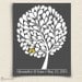 Guest Book Alternative - The Bubblewik - A Peachwik Personalized Art Print - 100 guest sign in - Love Birds in A Bubble Tree Guestbook