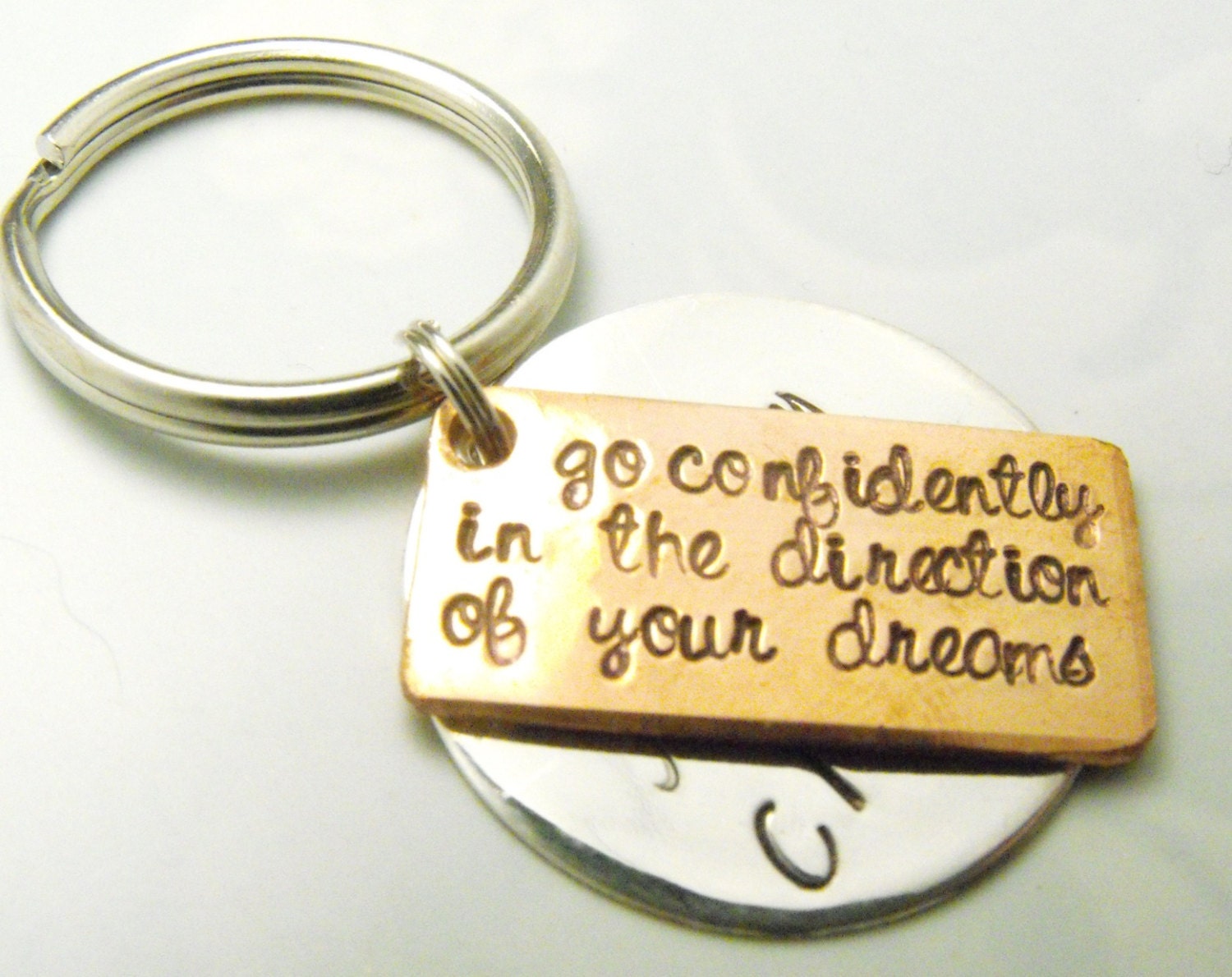 Hand Stamped Grad Keychain