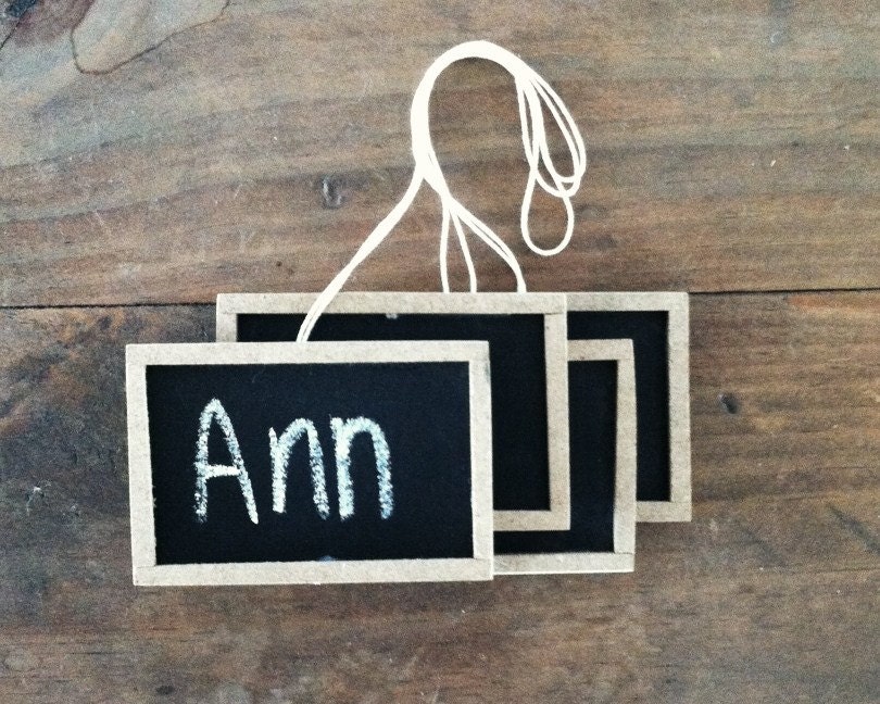 Set of 4 Framed Chalkboard Tags