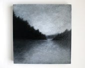 Black and White Oil Landscape Painting - 12 x 12