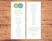 Printable Wedding Program - Venn Diagram