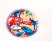 Recycled vintage comic book paperweight