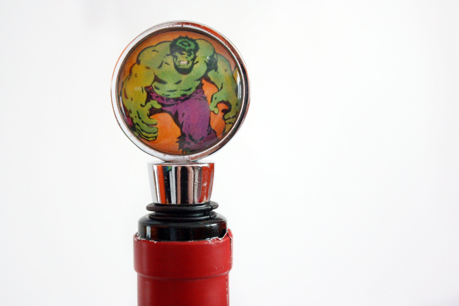 Recycled vintage comic book wine stoppers