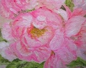 Oil Painting is a small Cottage Chic Peony, sure to add a Touch of Charm to your Cottage:)