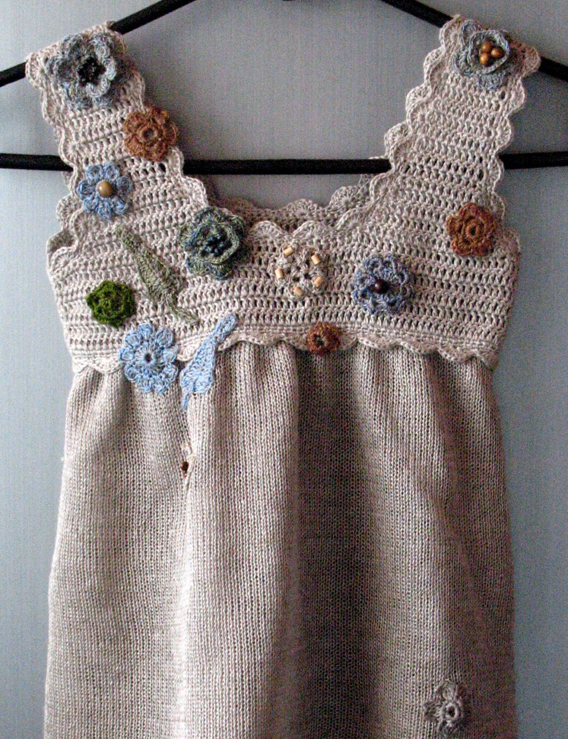 Linen Baby Dress Natural Grey Jumper Dress - A line Dress - Nursery - Children Clothing - 12 months to 6T