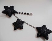 Starry Night Star clip 50 black