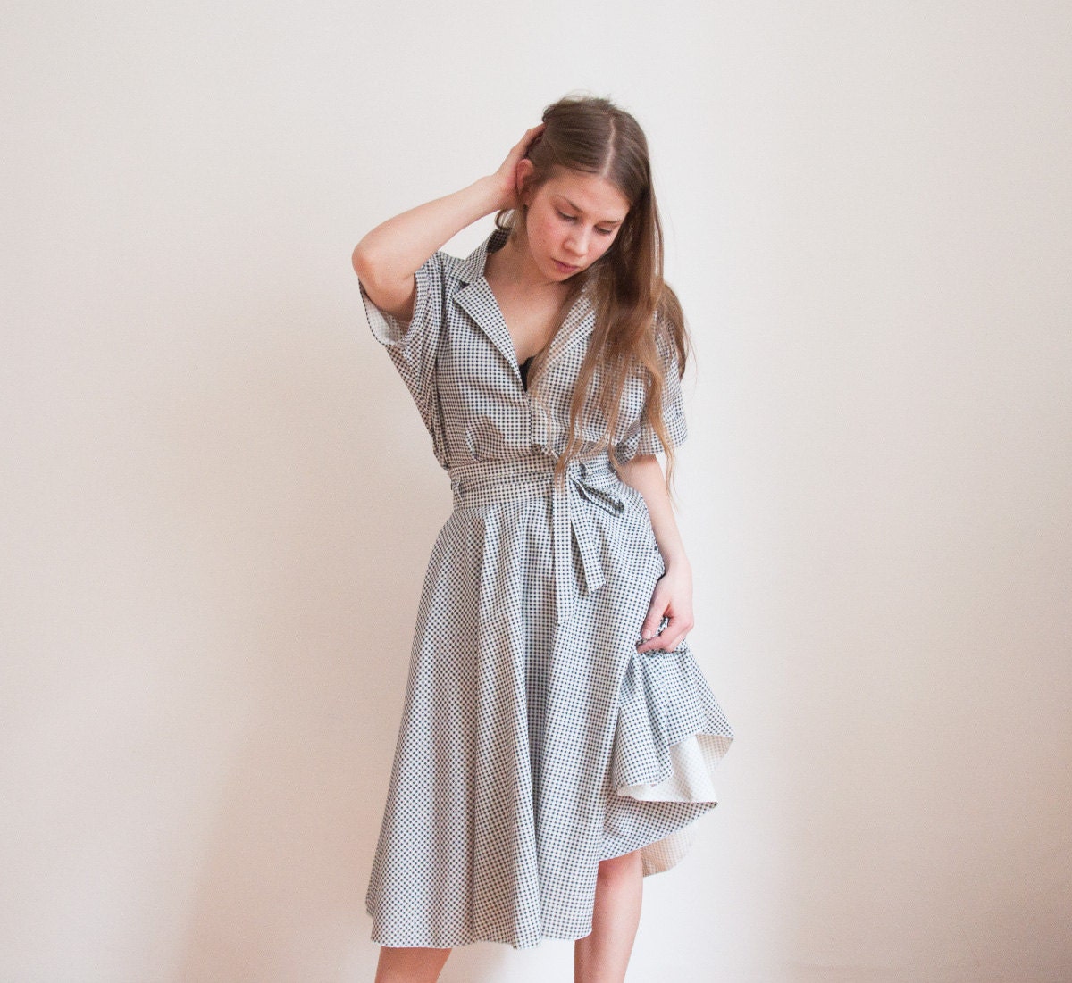 Classic set of skirt and blouse - Vintage inspired women's clothing - Made to order