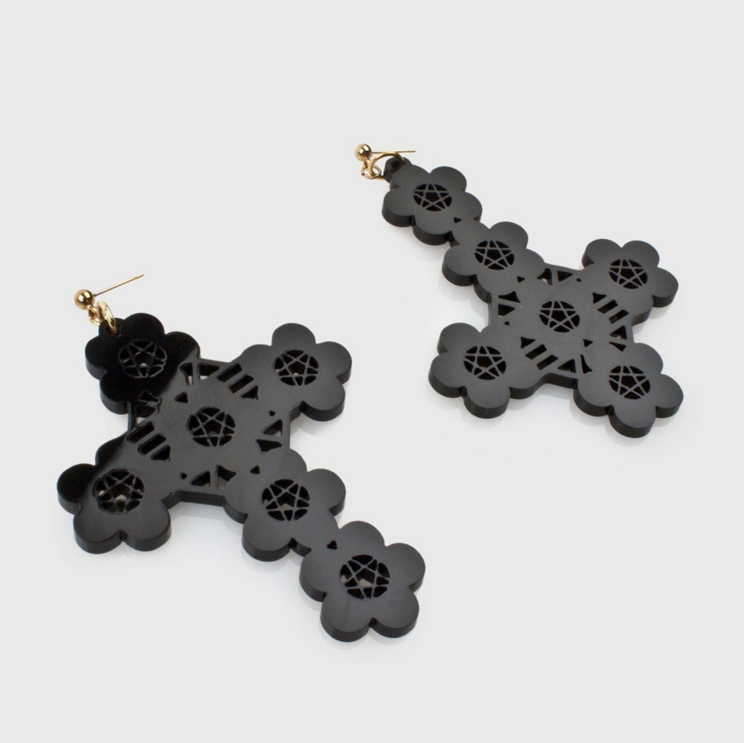 Bold Daisy Cross Earrings