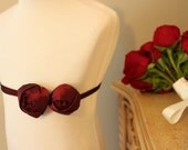 Burgundy Rosette Sash