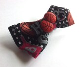Hair Bow Barrette, Basketball Hoops, Girls Womens Sports Cute Accessory Clip