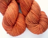 Hand Dyed DK Yarn - Superwash Merino Wool Yarn in Copper Penny Colorway
