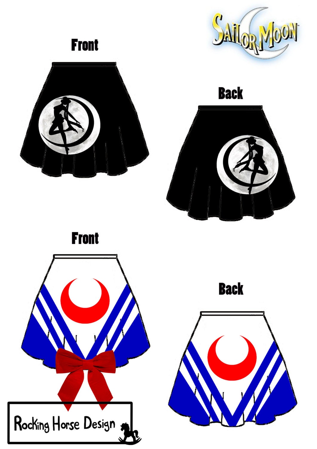 Sailor moon Mini skirt Made to order Size UK 8-12/ US 2-8