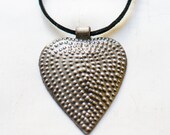 Reclaimed Hearts Haiti: Recycled Oil Drum Heart Necklace