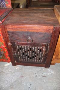 Swati Side table made from refurbished Rosewood. All work and carving was done by hand by local artisians