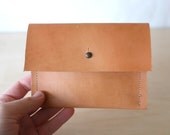 Leather Stud Wallet // Vegetable Tanned