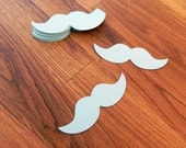 Die Cut Blue Mustaches (25) - photo prop party decoration punch cutout card stock