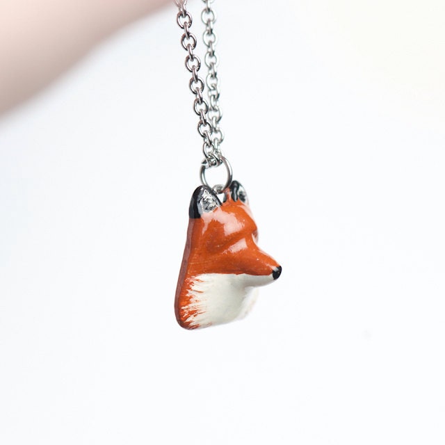 Red Fox Necklace Fox Totem Jewelry le animalé